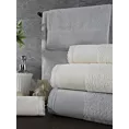 Ręcznik do rąk 30x50 cm bawełniany kolor kremowy z koronkową bordiurą 500 g/m2 EMI