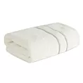 Ręcznik kąpielowy 50x90 cm bawełniany kolor kremowy z kontrastującymi paseczkami 500 g/m2 SIBEL