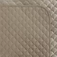 Narzuta welwetowa beżowa 220x240 cm pikowana metodą hot press z motywem rybiej łuski ARIEL Eurofirany Classic
