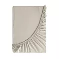 Prześcieradło z gumką 220x200 cm z bawełny kolor beżowy 105 g/m2 BASIC
