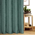 Zasłona szyta na taśmie 5 cm ciemnozielona z miękkiej w dotyku tkaniny szenilowej