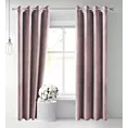 Zasłona pudrowo różowa z miękkiego welwetu 140x250 cm przelotka - SUZANA
