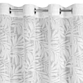Dekoracja okienna biała z żakardowym wzorem w liście 140x250 cm przelotka - NATALY