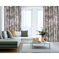 Zasłona welwetowa stalowo, beżowa zdobiona nadrukiem przecieranym 140x250 cm przelotka - ESTER