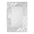 Lustro w dekoracyjnej ażurowej ramie z drobnymi kryształkami