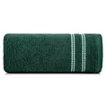 Ręcznik kąpielowy 50x90 cm bawełniany kolor zielony z subtelną bordiurą w paseczki 500 g/m2 ALLY