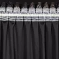 Zasłona czarno, szampańska ze wzorem liści bananowca z miękkiego welwetu 135x270 cm taśma - TULIA