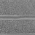 Ręcznik kąpielowy 50x90 cm bawełniany kolor stalowy 0 twist zdobiony paseczkami 550 g/m2 MOLLY