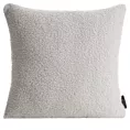 Poszewka na poduszkę 45x45 cm z miękkiej tkaniny barankowej srebrna BUKLA