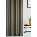 Zasłona szyta na taśmie 5 cm oliwkowa z tkaniny trudnopalnej, zaciemniającej, typu blackout z efektem melanżu