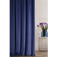 Zasłona szyta na taśmie 5 cm ENYA niebieska z miękkiej półmatowej tkaniny welwetowej