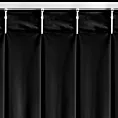 Zasłona czarna z welwetowej tkaniny 80x270 cm (wymiar podany na gotowo) system flex - MELANIE