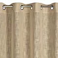 Zasłona beżowa o płóciennym splocie w stylu eko 140x250 cm przelotka - LIREN