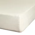 Prześcieradło gładkie z gumką 160x200 cm z satyny bawełnianej kolor kremowy 125 g/m2 NOVA 3
