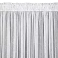 Firana biała o strukturze deszczyku z dodatkiem przezroczystej połyskującej nici 140x250 cm taśma IDA