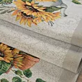 Bieżnik na stół naturalno, żółty 40x100 cm gobelinowy z wzorem kwiatów słonecznika