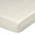 Prześcieradło z gumką 180x200 cm z satyny bawełnianej kolor kremowy 125 g/m2 DINA Diva Line