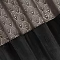 Zasłona czarna z aplikacją z błyszczącego welwetu 140x250 cm przelotka - AGNES - Design 91