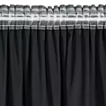 Zasłona welwetowa czarna zdobiona falbanami 140x270 cm taśma - DANI