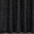 Zasłona szyta na taśmie 5 cm czarna z tkaniny z aplikacją