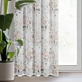 Zasłona ELLIE z lekkiej etaminy z motywem malowanych pędzlem kwiatów