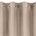 Zasłona beżowa zaciemniająca gładka półmatowa 135x250 cm przelotka LOGAN