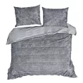 Pościel 220x200 cm z polaru kolor srebrny gładka TIFFANY Design 91