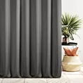 Zasłona szyta na flexach ciemnoszara z tkaniny o naturalnym splocie z efektem melanżu