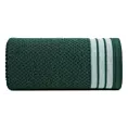 Ręcznik kąpielowy 70x140 cm bawełniany kolor ciemnozielony w pasy 500 g/m2 MADLEN