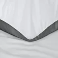 Pościel 180x200 cm bawełniana kolor biały, stalowy dwustronna NOVA 3
