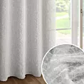 Zasłona biała zdobiona moherową nicią z tkaniny szyfonowej 135x250 cm przelotka - SELMA - Eva Mingę