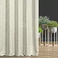 Zasłona szyta na taśmie 5 cm naturalna z tkaniny w stylu eko o luźnym splocie z efektem melanżu