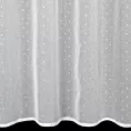 Firana biała z błyszczącej etaminy zdobiona nadrukiem kropeczek 140x250 cm przelotka DOTI