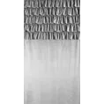 Zasłona welwetowa srebrna zdobiona falbanami 140x250 cm przelotka - AURA