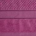 Ręcznik kąpielowy 90x150 cm bawełniany kolor amarantowy z welwetową bordiurą 500 g/m2 JESSI