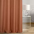 Zasłona szyta na taśmie 5 cm ruda z tkaniny o naturalnym splocie w stylu eko