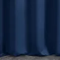Zasłona szyta na taśmie 5 cm granatowa z gładkiej tkaniny typu blackout