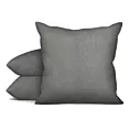 Poszewka szyta ADESSA szara z miękkiej tkaniny o welurowej strukturze
