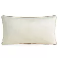 Poduszka 30 x 50 cm welwetowa kremowa z kontrastującą lamówką GAJA 3
