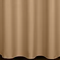 Zasłona szyta na taśmie 5 cm beżowa z gładkiej tkaniny zaciemniającej typu dimout wykończona obciążnikiem