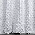 Zasłona szyta na taśmie 5 cm JEROME naturalna z tkaniny o symetrycznym wzorze 3D i lekkim połyskiem