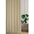 Zasłona szyta na taśmie 5 cm beżowa z jednokolorowej gładkiej tkaniny