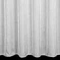 Firana szyta na taśmie 5 cm srebrna z gładkiej perłowej etaminy o naturalnym splocie, wykończona obciążnikiem