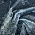 Zasłona welwetowa, ciemnoniebieska w kwiaty 140x250 cm przelotka - ANDY - Design 91