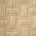 Narzuta  z welwetu beżowa 170x210 cm pikowana w geometryczny wzór metodą tradycyjnego szycia RIA 3 Eurofirany Premium