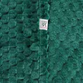Koc 200x220 cm ciemnozielony bardzo miękki w dotyku z wytłaczanym wzorem 3D CINDY 6 Design 91