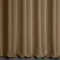Zasłona szyta na taśmie 5 cm jasnobrązowa z tkaniny trudnopalnej, zaciemniającej, typu blackout