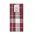 Komplet ściereczek kuchennych 2szt 50x70 cm bawełniany kolor bordowy zdobionych w subtelną kratkę 200 g/m2 MONA