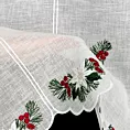 Tkanina firanowa zazdrostka z haftem świątecznych gwiazd betlejemskich
