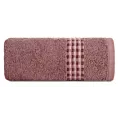 Ręcznik kąpielowy 50x90 cm bawełniany kolor pudrowy róż z przeplataną bordiurą 500 g/m2 RIVA